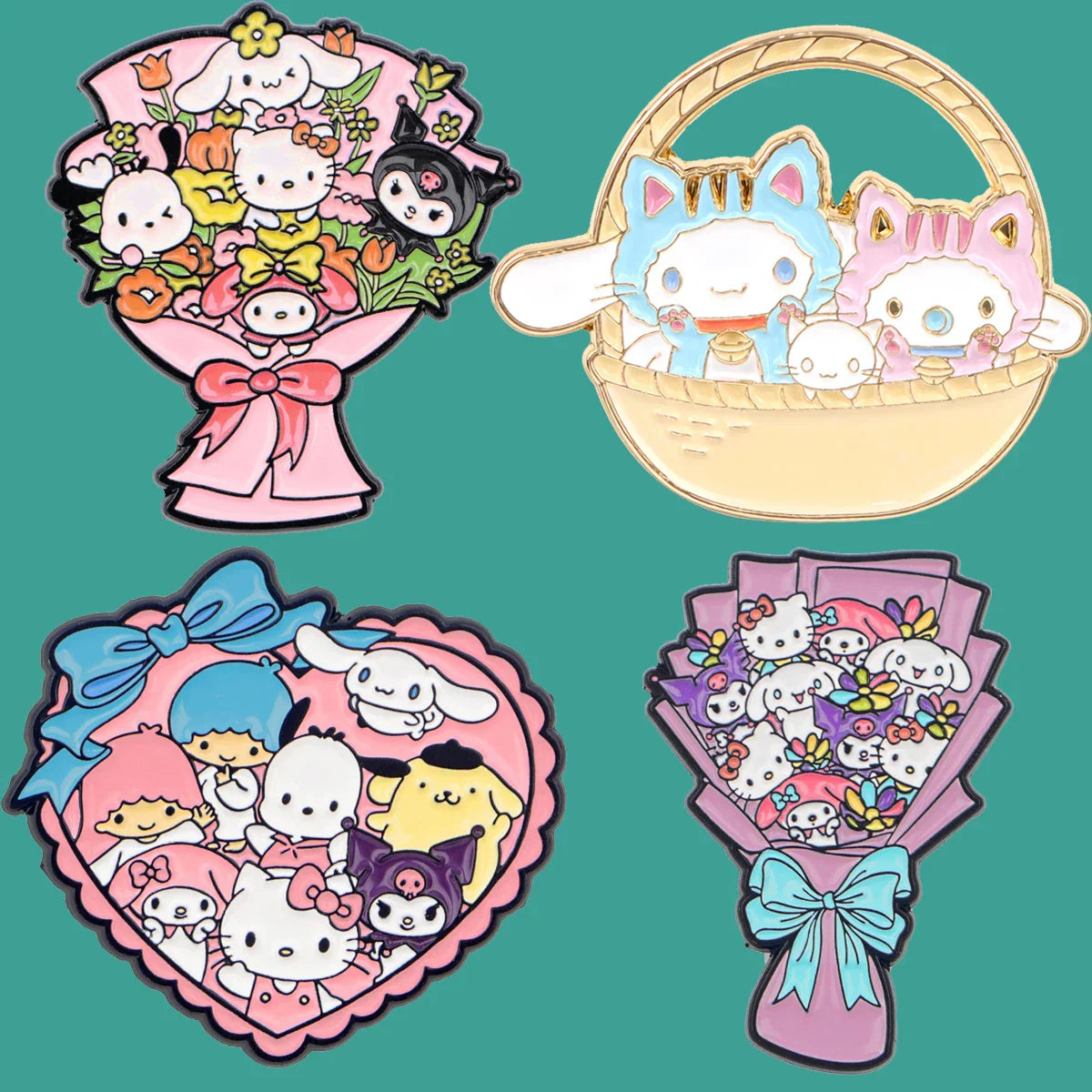 Wholesale Fashion Enamel Pins Kawaii Cartoon Brooches for Clothing Backpack Lapel Badges Gifts