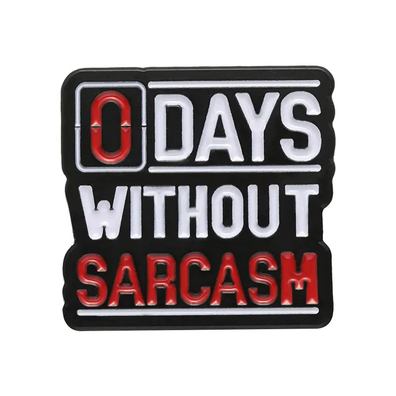 Sarcastic Enamel Pin Brooch Funny Cartoon Lapel Badge Gift