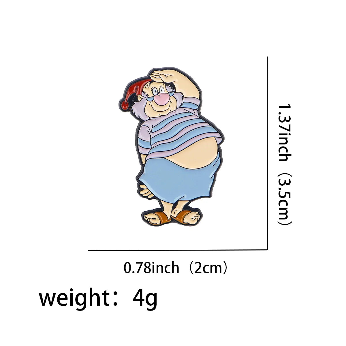 Funny Cartoon Red Hat Old Man Enamel Pin Brooch Badge Jewelry Gift