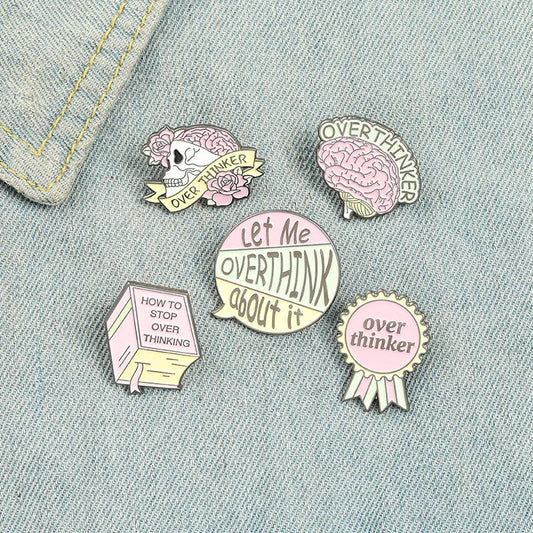 Skeleton Book Brain Enamel Pins Brooches Badges Fashion Accessory