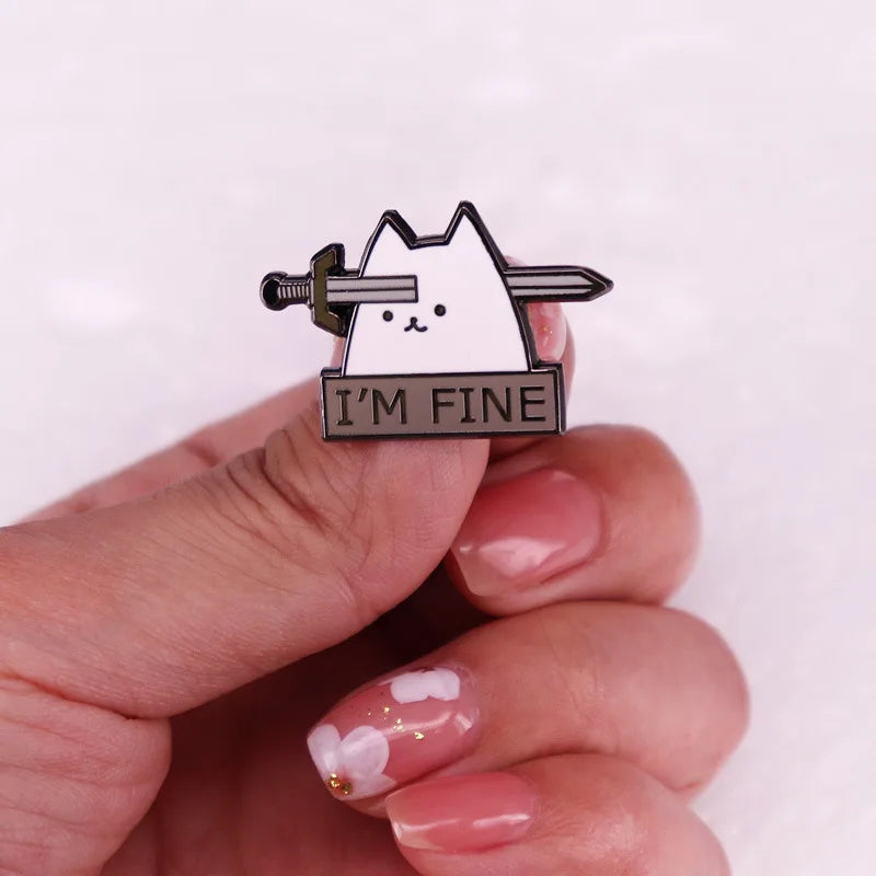 LIFE KILLS ME Enamel Brooch Animal Pin Lapel Badge Fashion Jewelry Accessories Gifts