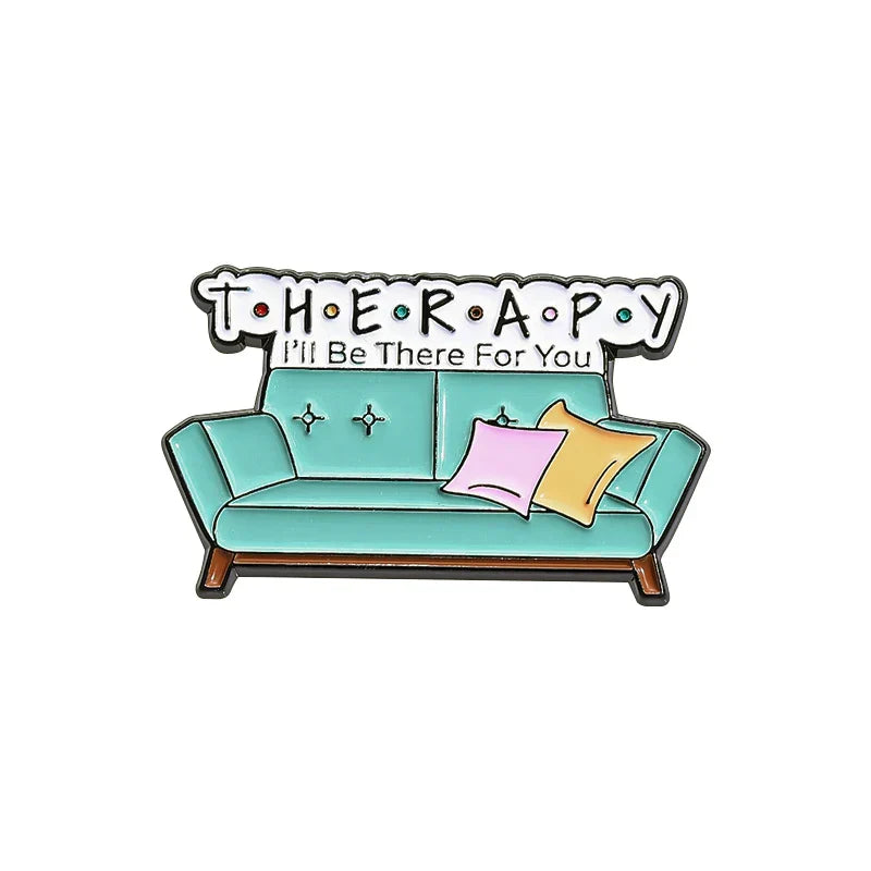 Anxiety Therapy Enamel Pins: Mental Health Lapel Badges - Live Laugh Lamictal Jewelry Gift