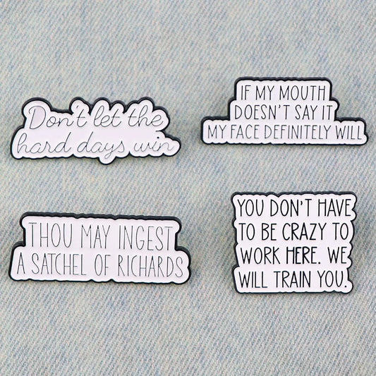 Enamel Pins White Brooches for Kids Clothing Backpack Lapel Badges Fashion Jewelry Gifts