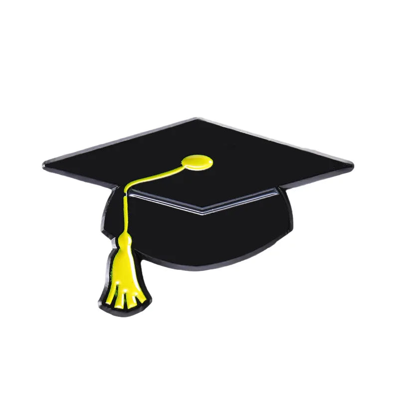 Graduation Skull Hat Brooch for Women Men Pet Party