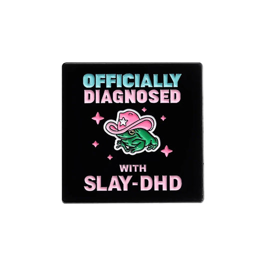 Pink Frog Enamel Pin - Slay-Dhd Brooch Lapel Badge Jewelry
