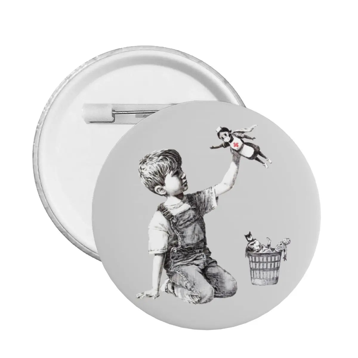 Banksy Graffiti Art Pin Badge Brooch Gift
