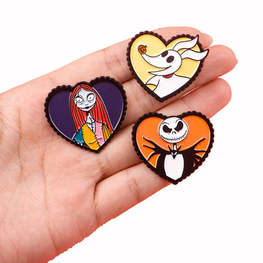 Halloween Cartoon Enamel Pins Brooches for Women Clothing Backpack Lapel Badges Jewelry Gifts