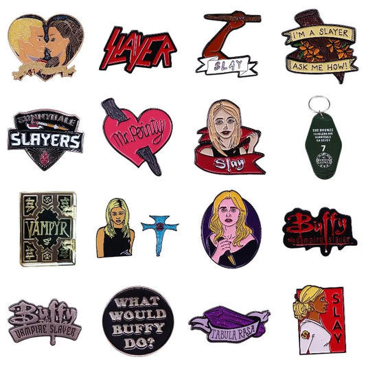 Vampire Hunter Enamel Pin Cartoon Cross Brooch Lapel Fashion Gift Wholesale