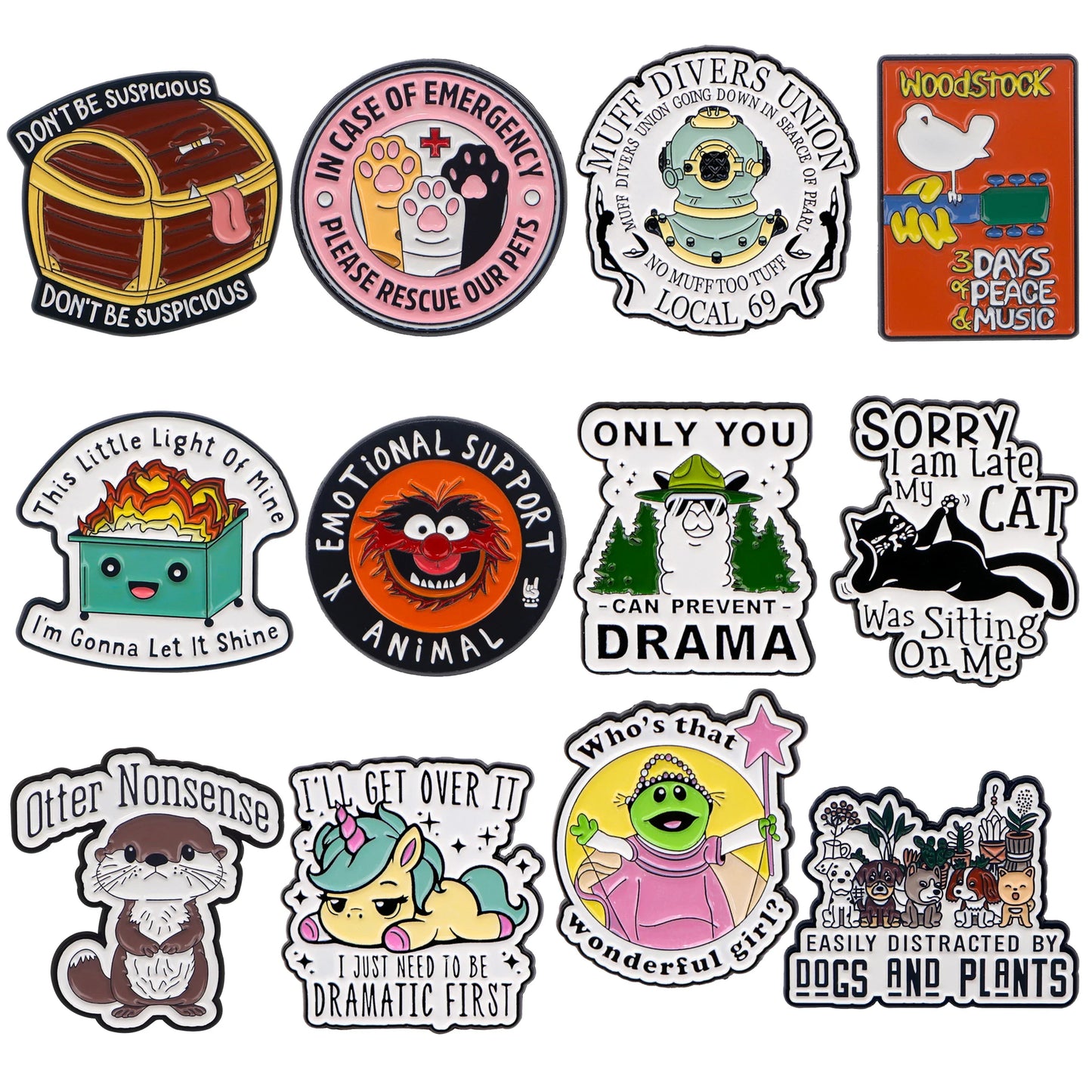Animal Cartoon Enamel Pin Brooch Lapel Badge Fashion Jewelry Gift