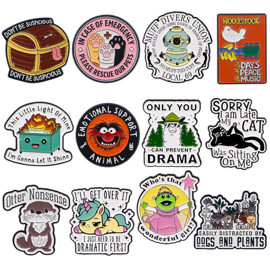 Animal Cartoon Enamel Pin Brooch Lapel Badge Fashion Jewelry Gift