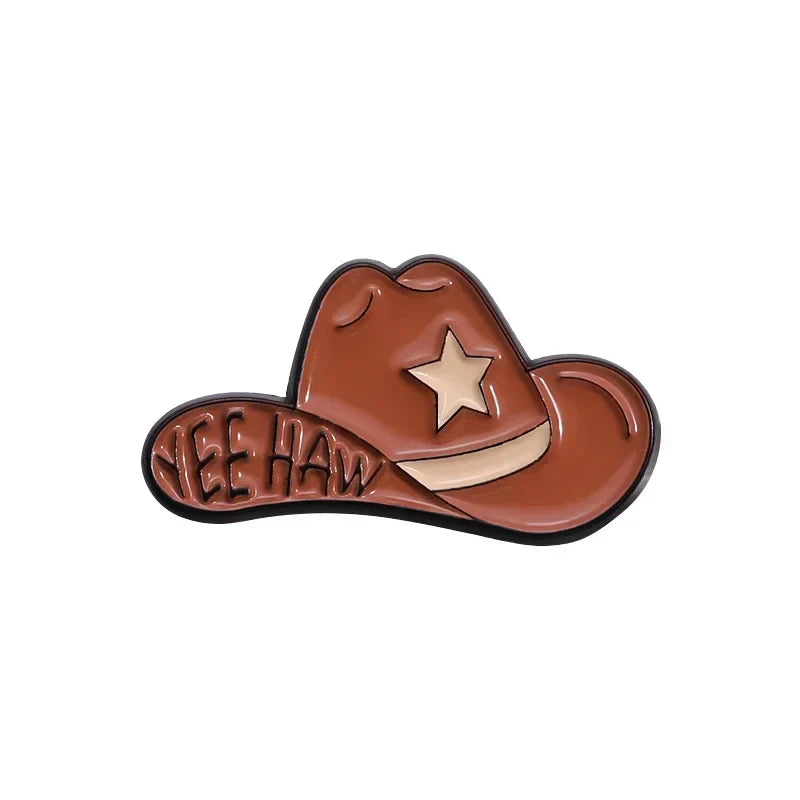 Vintage Cowgirl Enamel Pin Brooch Jewelry Wholesale Gift