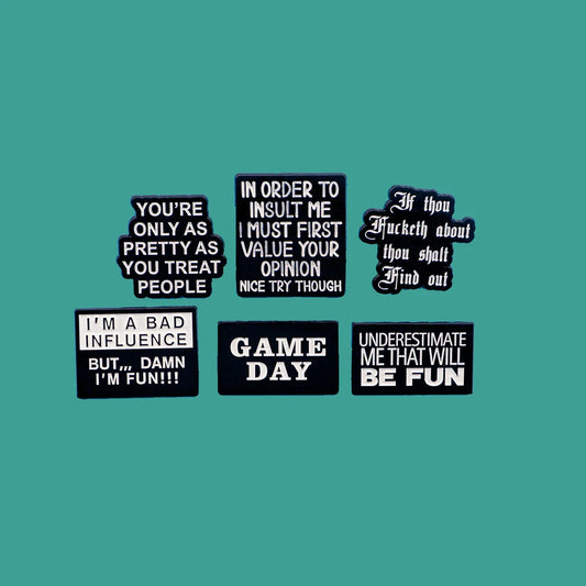 Quotes Game Day Enamel Pins Rainbow Brooches Lapel Badges Fashion Jewelry Gifts