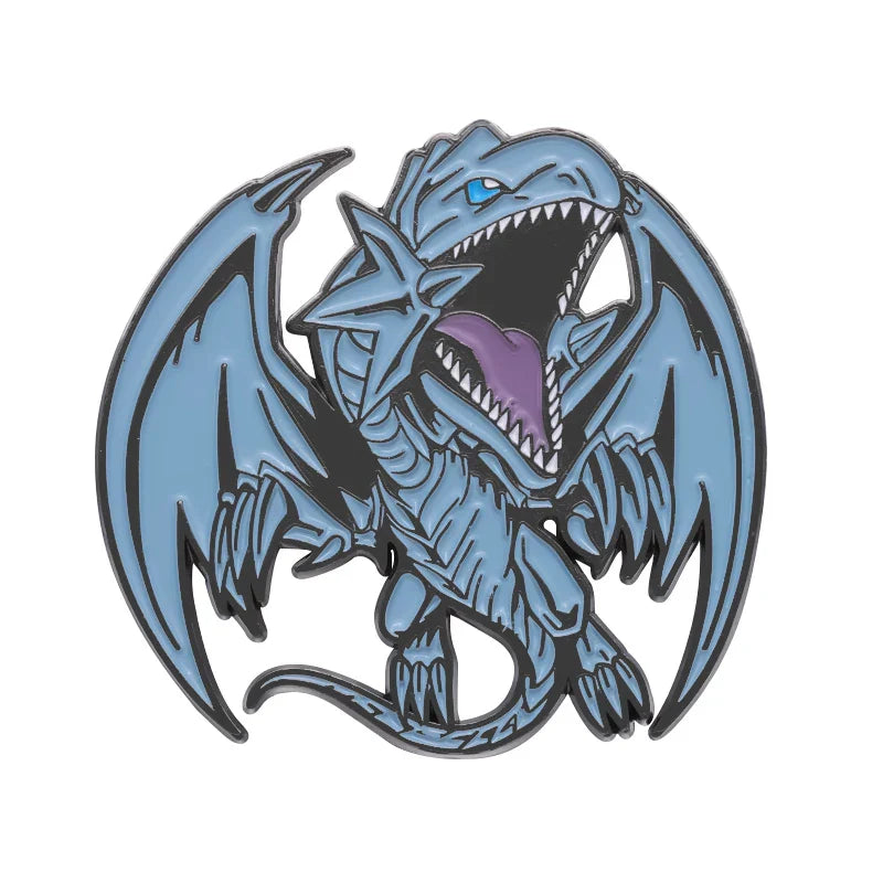 Blue-Eyes White Dragon Enamel Pin Anime Badge Jewelry Accessory