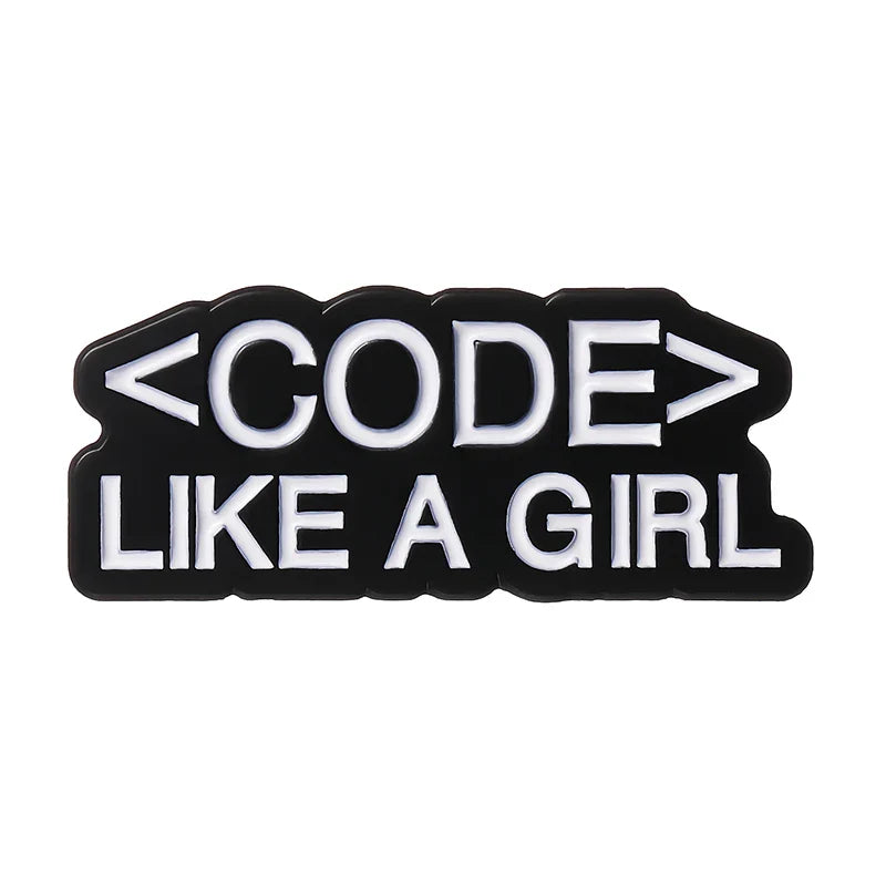 CSS HTML Enamel Pins Programmer Brooches Lapel Badges Jewelry Gift