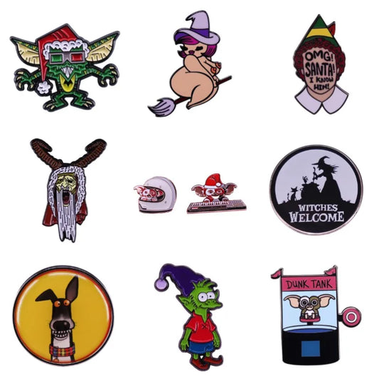 Monster Elf Dog Enamel Pin Cartoon Christmas Gift Lapel Brooch