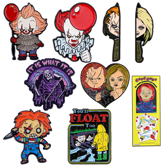 Terror Enamel Pins Cartoon Brooch Lapel Badges Fashion Jewelry Halloween Gift