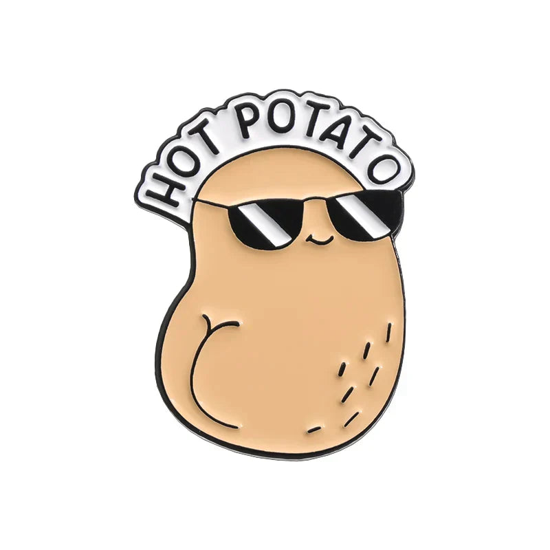 Cute Potato Enamel Pins Cartoon Bikini Brooches Lapel Badge Funny Jewelry Gift