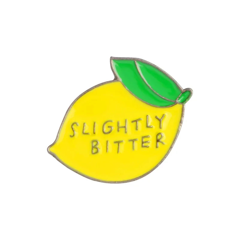 Cute Lemon Yellow Enamel Lapel Pin Badge Jewelry