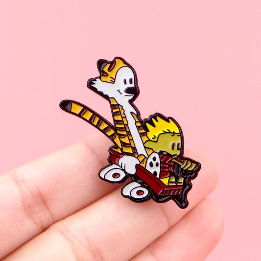 Cute Tiger Enamel Pins Brooches for Cosplay, Backpacks, Lapels, Kids Gifts