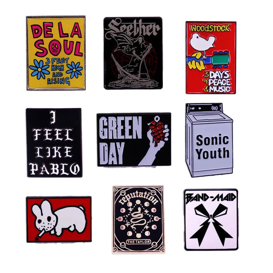Pop Rock Band Pin Brooch Punk Metal Badge Jewelry Gift Accessories