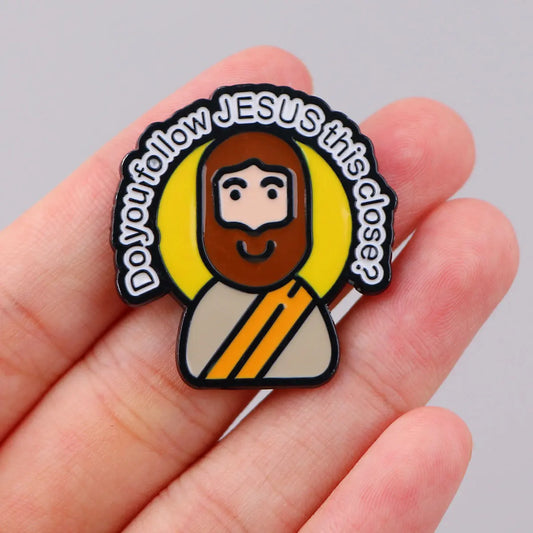 JESUS Quote Enamel Pin Lapel Brooch for Backpacks and Clothes Gifts