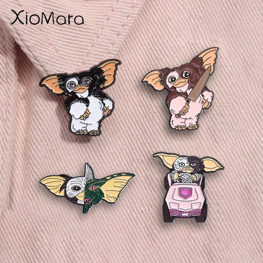Cartoon Anime Monster Enamel Pin 80s Movie Character Brooch Badge Jewelry Gifts