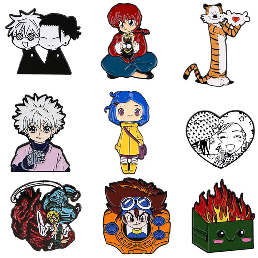 Anime Enamel Pins Brooches Lapel Badge Backpack Hat Jewelry Gifts