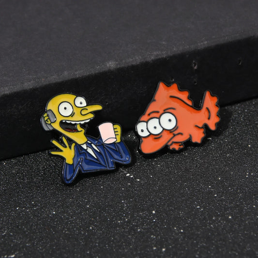 The Simpsons Cartoon Metal Lapel Pin Badge Jewelry