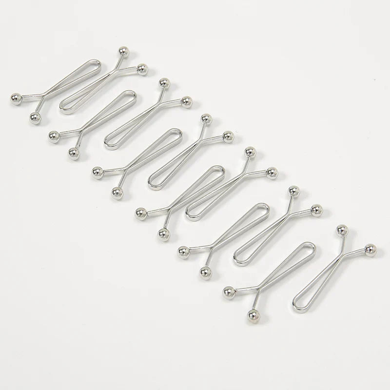 Wholesale 12pcs Scarf Clip Brooch Pins Solid Color Hijab Accessories U-Shaped 2.3*1.5cm