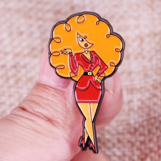 Miss Bellum Enamel Pin Cartoon Brooch Fashion Badge
