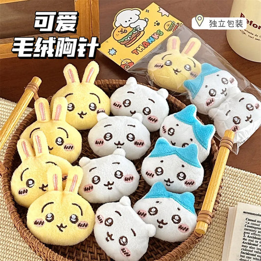 Chiikawa Plush Brooch Backpack Pendant Doll Pin Gift