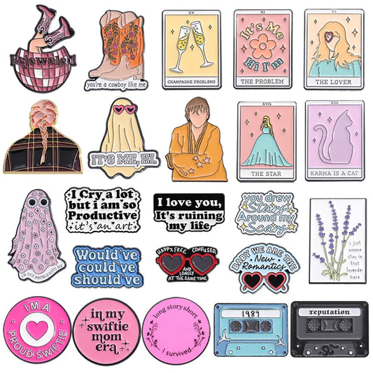 Famous Female Singer Enamel Pins Music Album Brooches Lapel Badge Jewelry Gifts