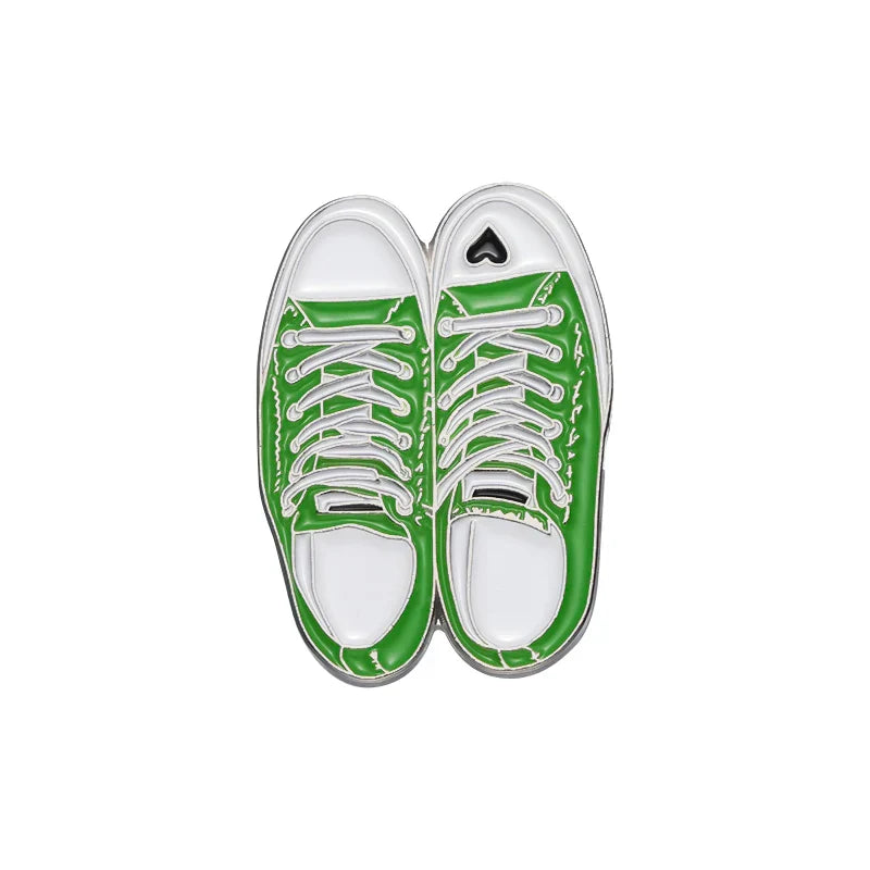 Cartoon Canvas Shoes Cowboy Boot Enamel Pin Sneaker Brooch Lapel Badge Jewelry Accessories