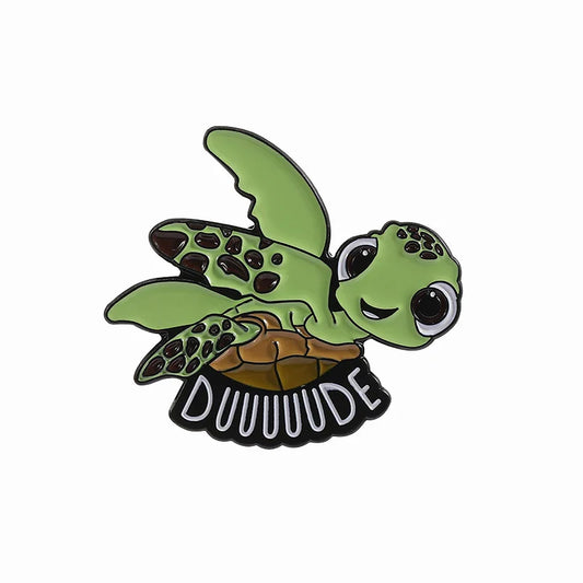 Cute Sea Turtle Enamel Pins Cartoon Animal Brooches Backpack Lapel Badges Jewelry Gift