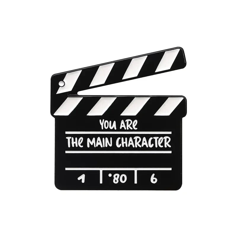 Movie Scene Clapper Board Enamel Pin Brooch Badge Jewelry Gift