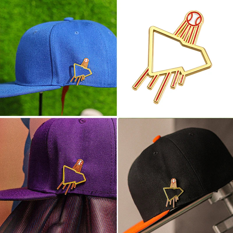 Retro Mexican Hat Enamel Pin Funny Baseball Cap Golf Clip Badge Brooch Accessories