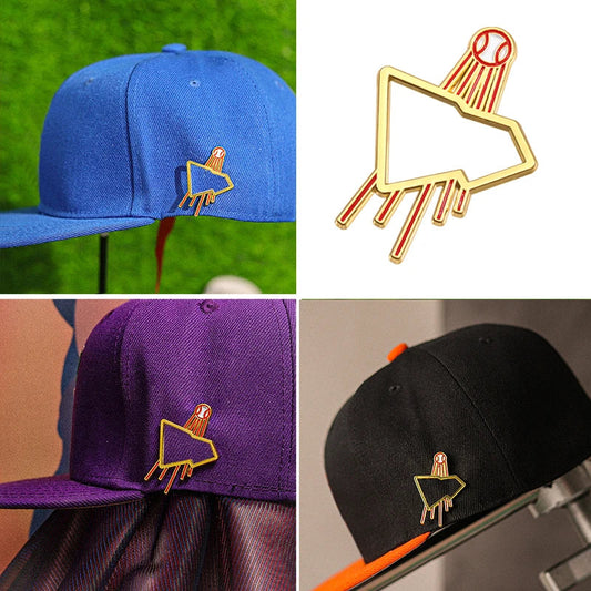 Retro Mexican Hat Enamel Pin Funny Baseball Cap Golf Clip Badge Brooch Accessories