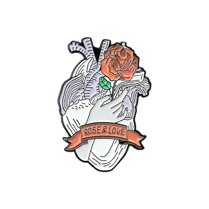 Freedom Heart Enamel Pin Starry Brave Cats Bloodthirsty Brooch Lapel Pin Gift