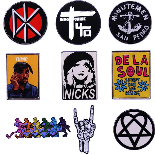 Hip Hop Rapper Band Logo Pin Brooch Hoodie Jeans Gift