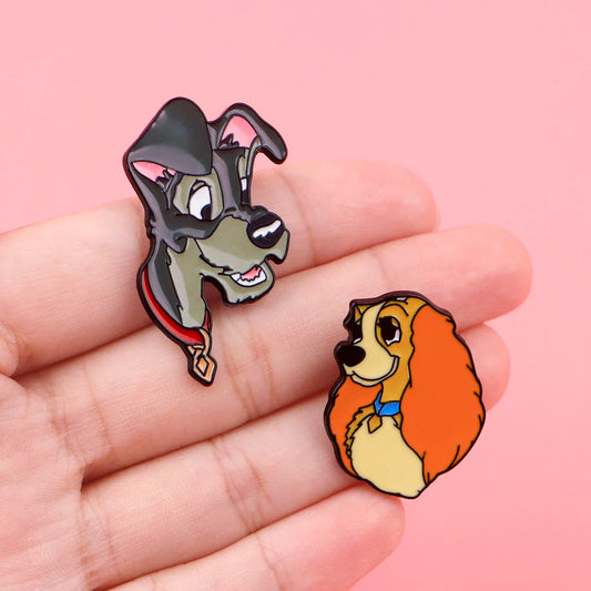 Cute Puppy Enamel Pins Cartoon Brooch Backpack Lapel Badges Jewelry Gifts