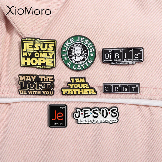 May The Lord Be With You Enamel Pin Christian Brooch Lapel Badge Jewelry Gift