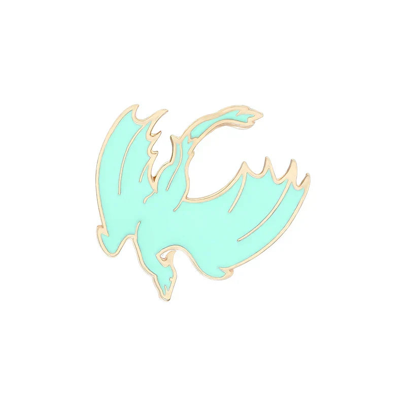 Dinosaur Enamel Lapel Pin Cartoon Stegosaurus Pterosaur Brooch Metal Fashion Wholesale