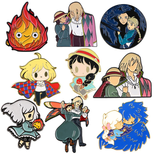 Anime Enamel Pin Brooches for Women Lapel Pins Badge Backpack Accessories Jewelry Gifts