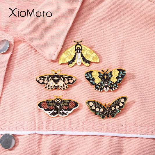 Cute Moth Butterfly Enamel Pin Brooch Jewelry Gifts