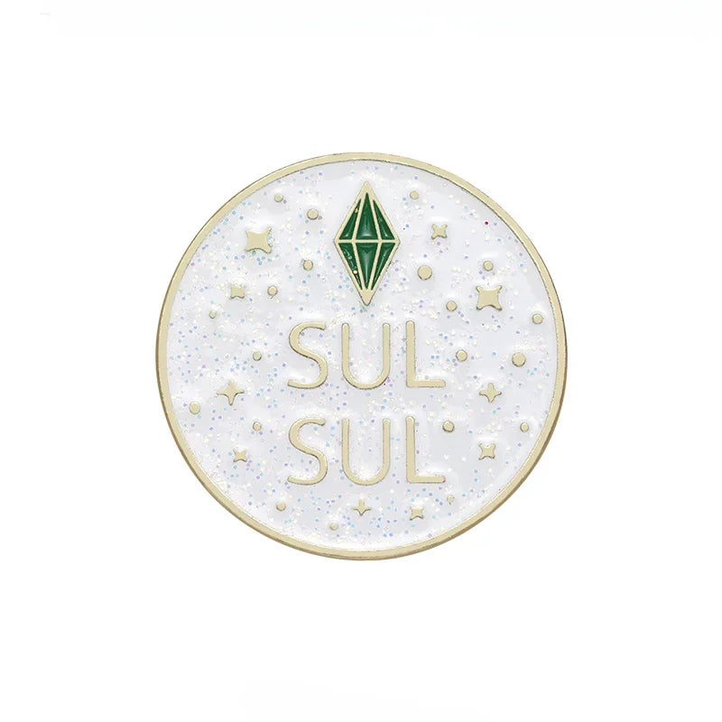 The Sims Enamel Pins Glitter RPG Brooches Lapel Badges Hat Clothes Backpack Jewelry Gifts