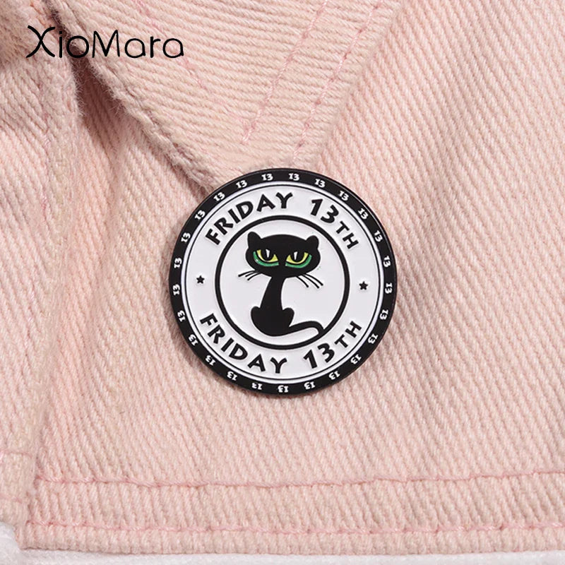 Friday 13th Halloween Horror Enamel Pin Gothic Brooch Lapel Badge Jewelry Gift