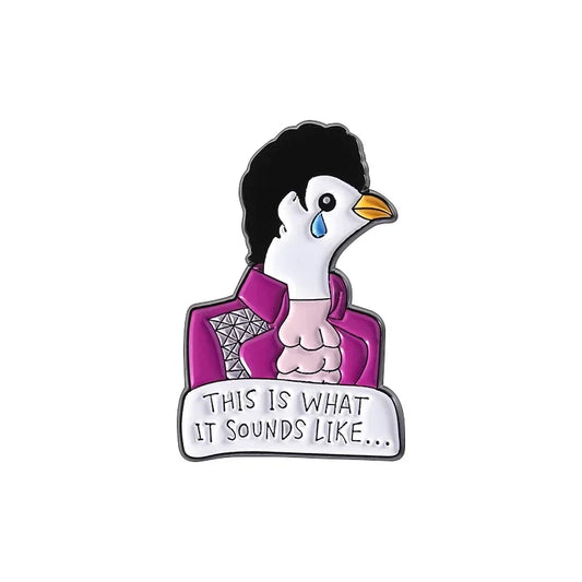Cry Bird Enamel Pins Sad Cartoon Brooch Lapel Badge Gift