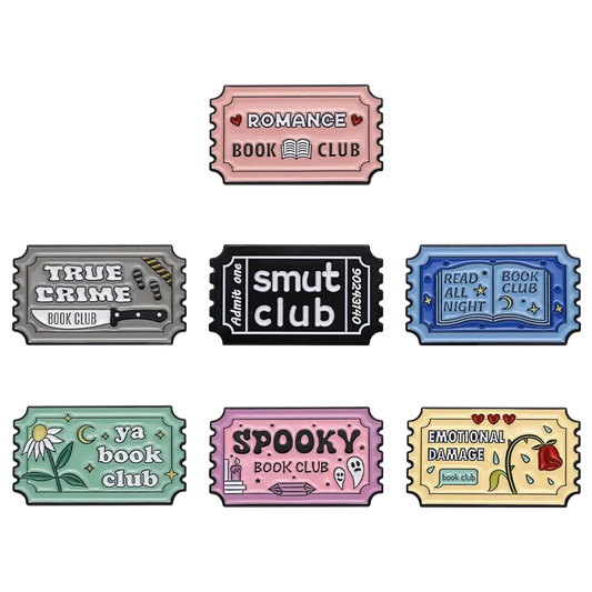 Read All Night Book Club Enamel Pins Brooch Badges Jewelry Hat Gift