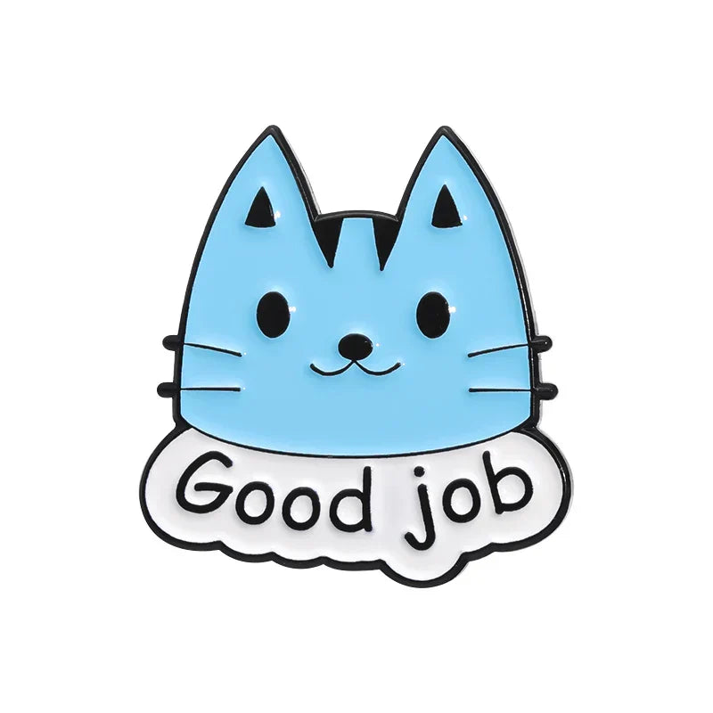 Cute Animal Plant Enamel Pins Custom Brooches Lapel Badges Cartoon Cat Bee Jewelry Gift for Kids Friends