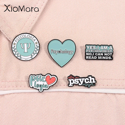 Psychology Enamel Pin Mental Health Psychologist Brooch Lapel Backpack Badge Jewelry Gift